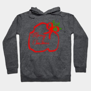 Merry Christmas Bow and Sprigs Hoodie